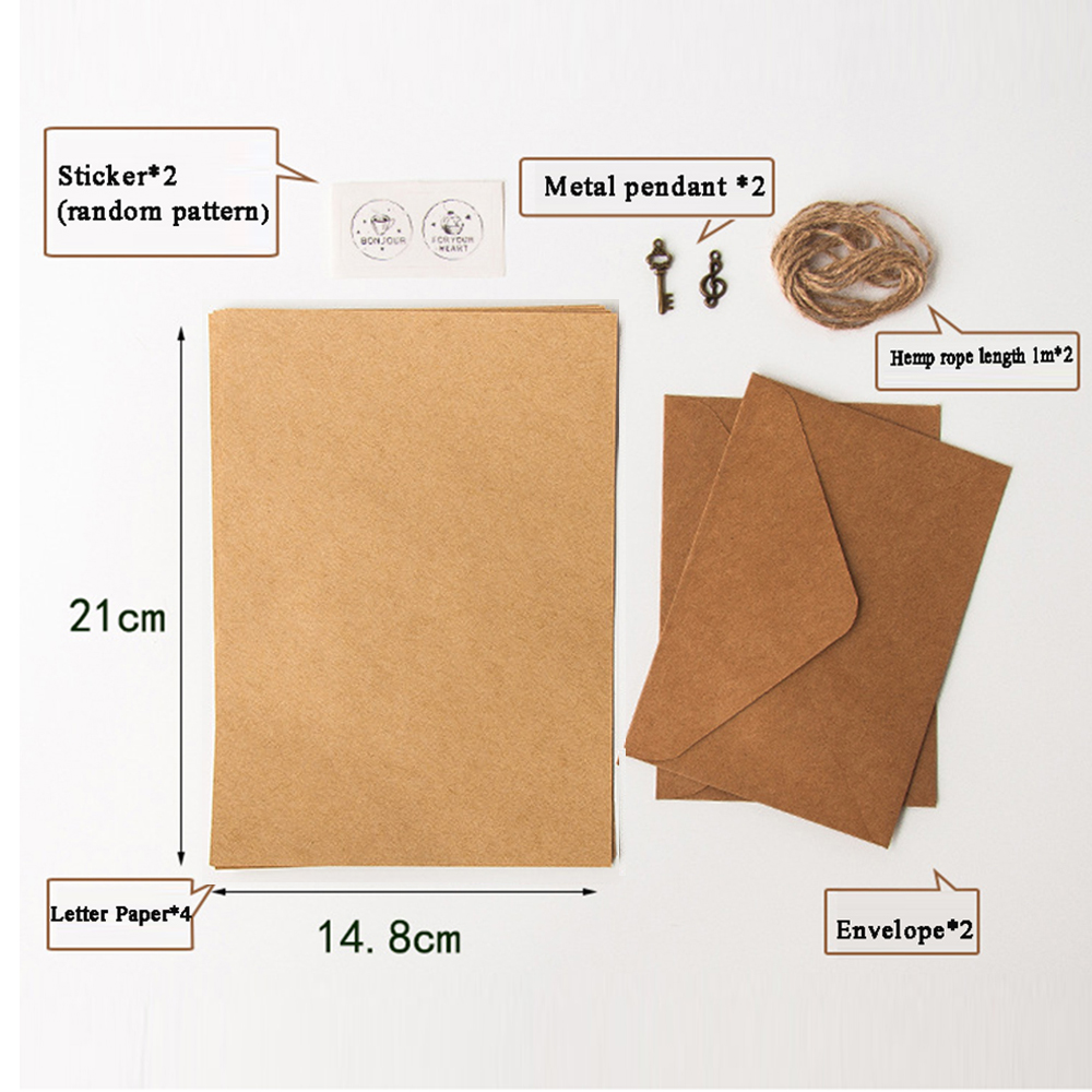 Letter Envelope Kraft - Конверт-приглашение в европейском стиле, винтажный набор