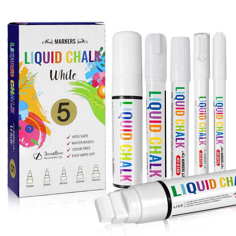Whiteboard Marker Set - 5 шт./компл. белые меловые маркеры, жидкие