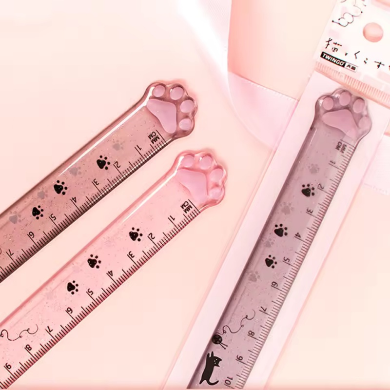 Ruler Set Transparent - 1 шт., линейка с дизайном кошачьей