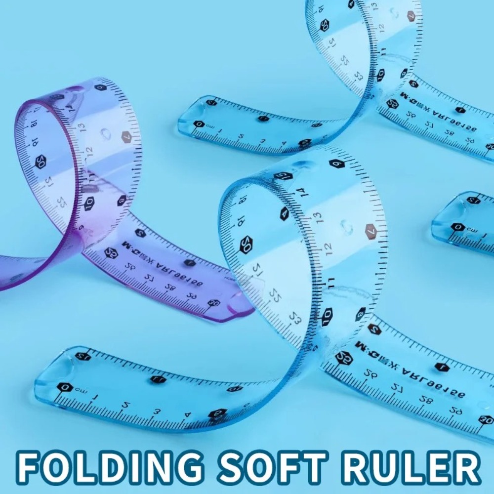 Ruler Set Transparent - 1/3 шт. прозрачных мягких линеек, гибкие