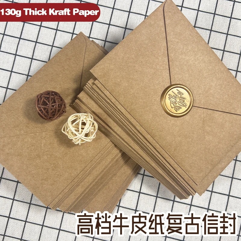 Letter Envelope Kraft - 50 шт. коричневых бумажных конвертов из