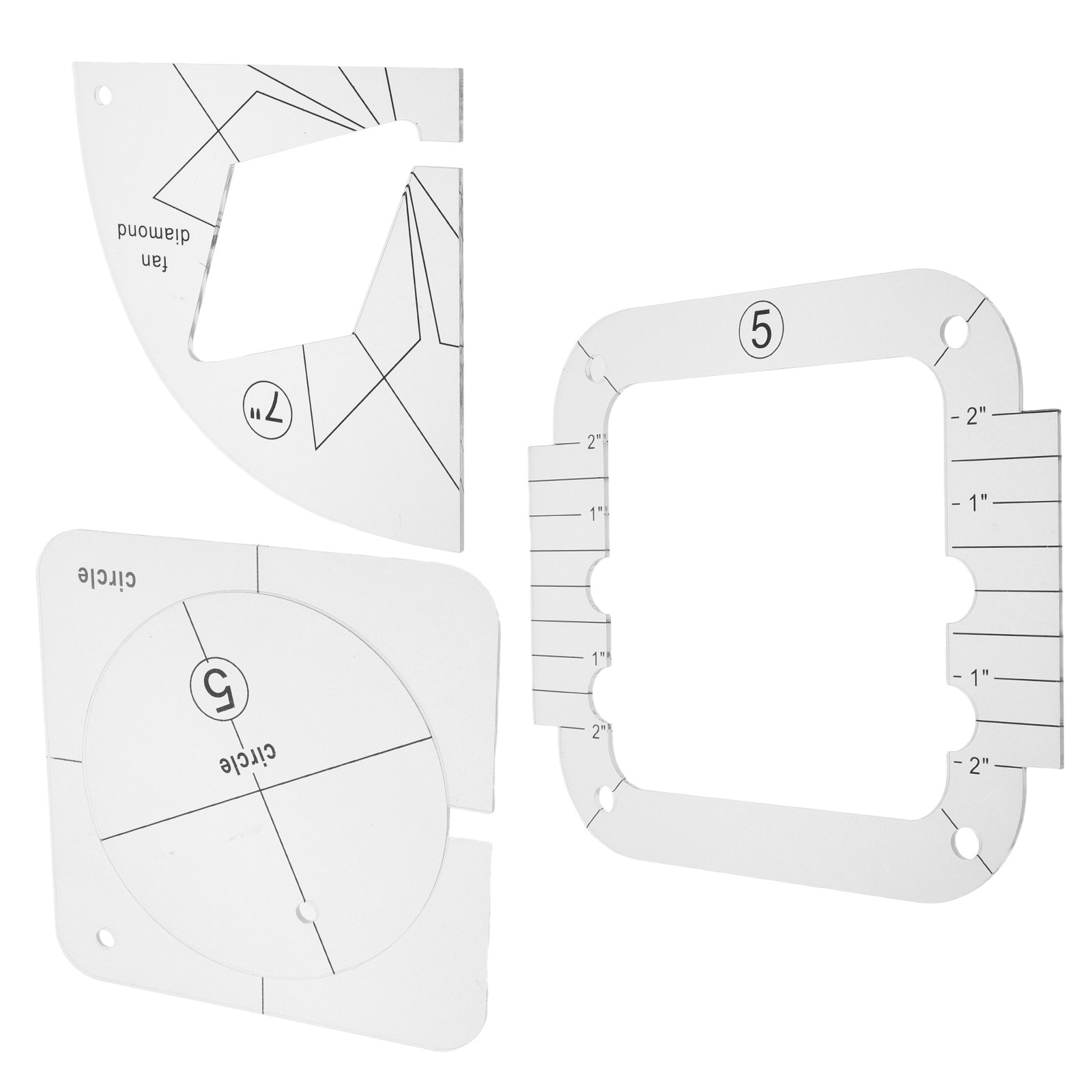 Набор из 3 прозрачных акриловы – обзор и цена Ruler Set Transparent