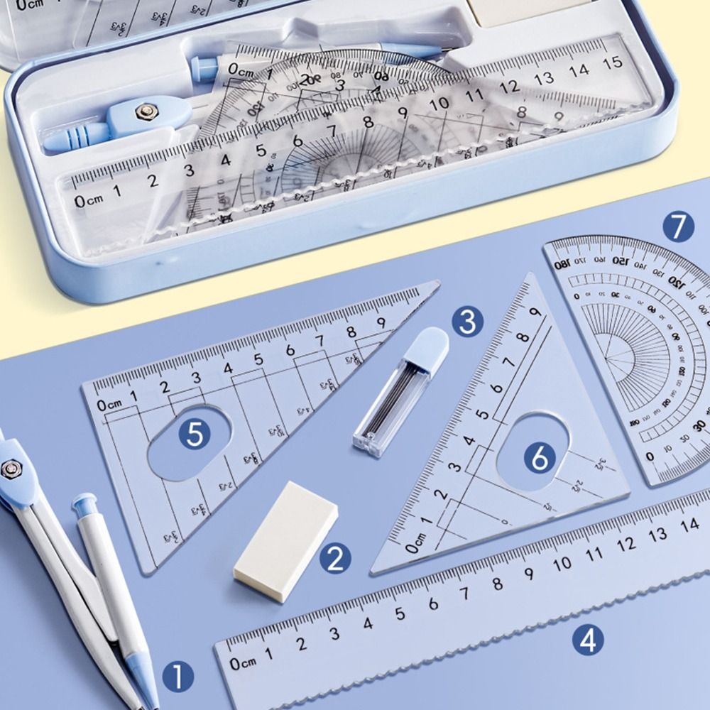 Набор из 8 предметов: пластико – обзор и цена Ruler Set Transparent