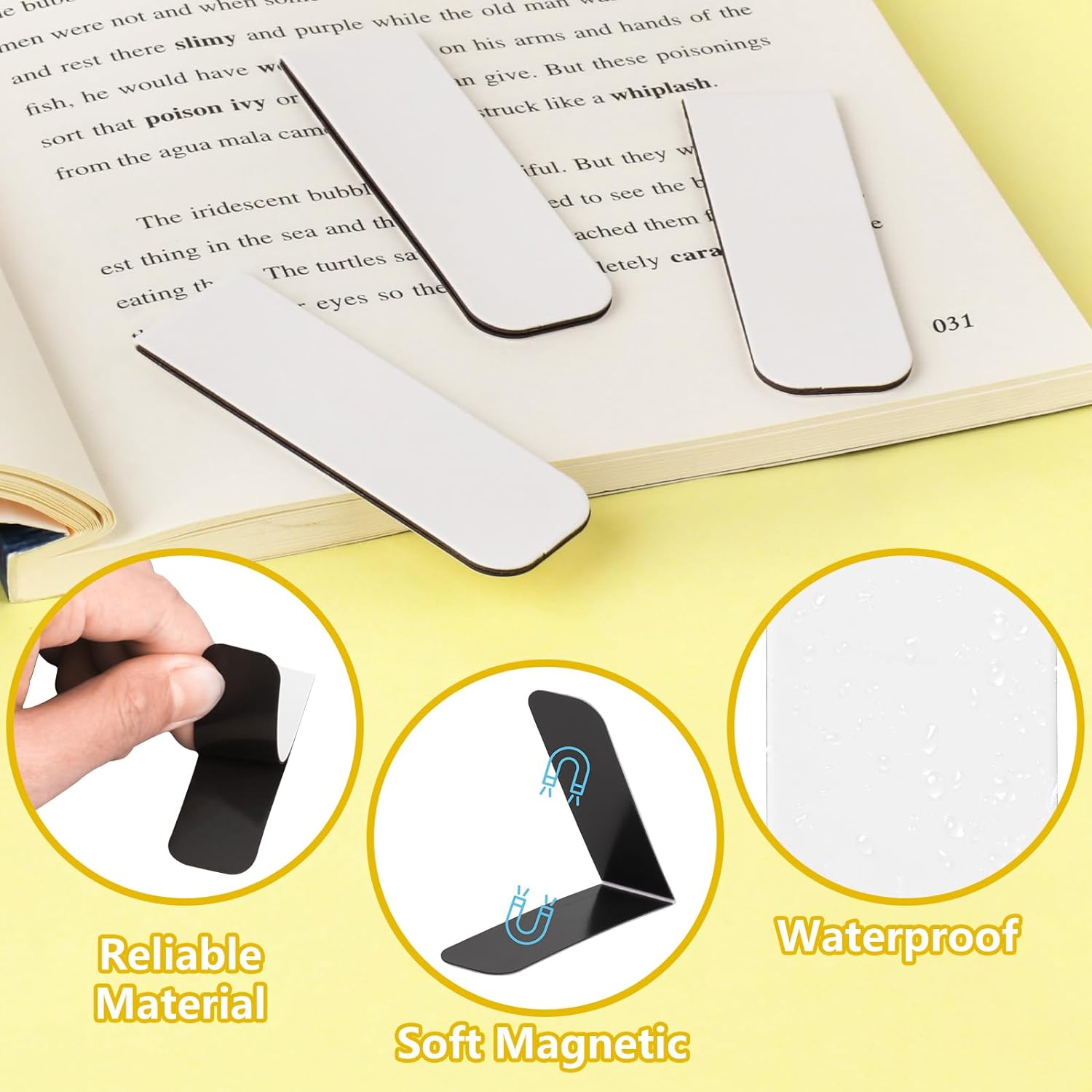 15 шт. заготовок для сублимаци – обзор и цена Bookmark Magnetic Clip