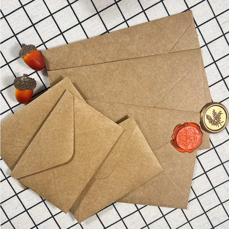 50 шт. коричневых бумажных кон – обзор и цена Letter Envelope Kraft
