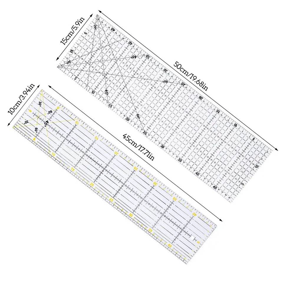 Многоразмерная акриловая линей – обзор и цена Ruler Set Transparent